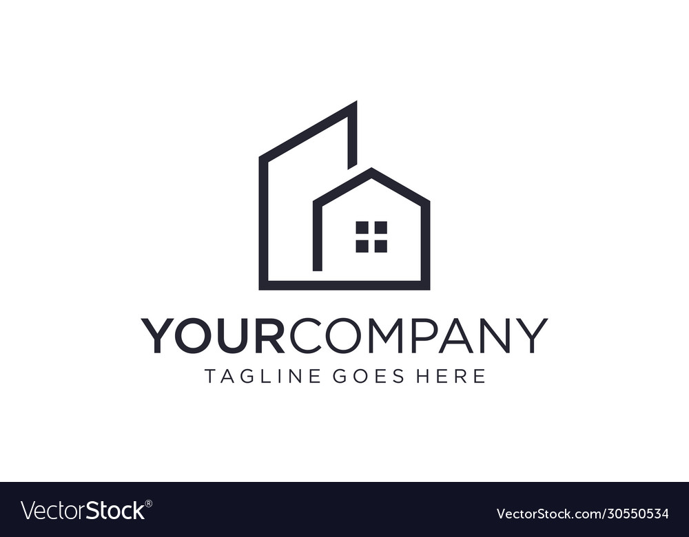 Abstract home for logo design concepts editable Vector Image