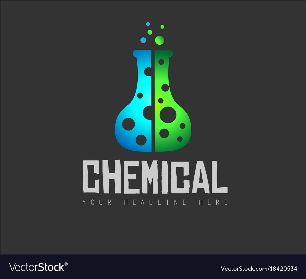 Creative chemical colorful logo design for brand Vector Image