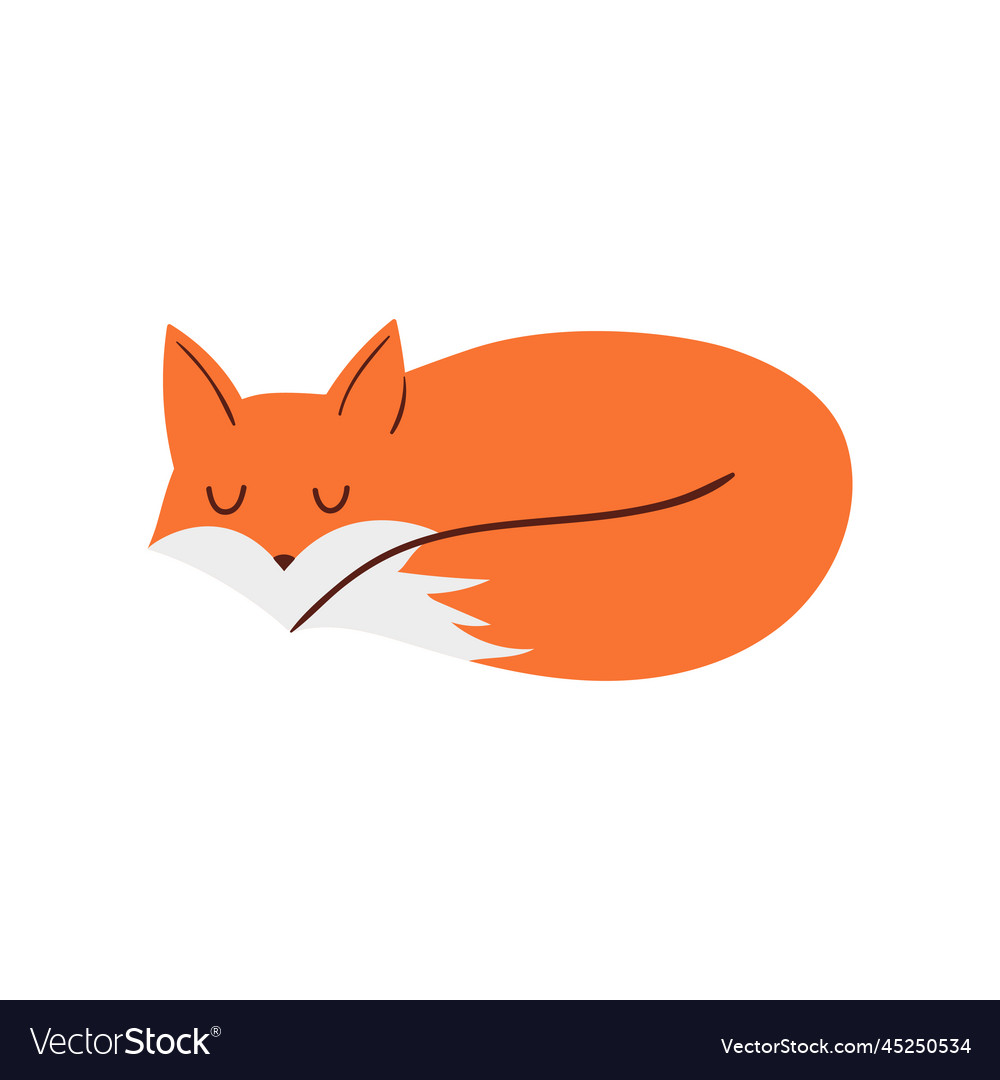 Cute fox Royalty Free Vector Image - VectorStock