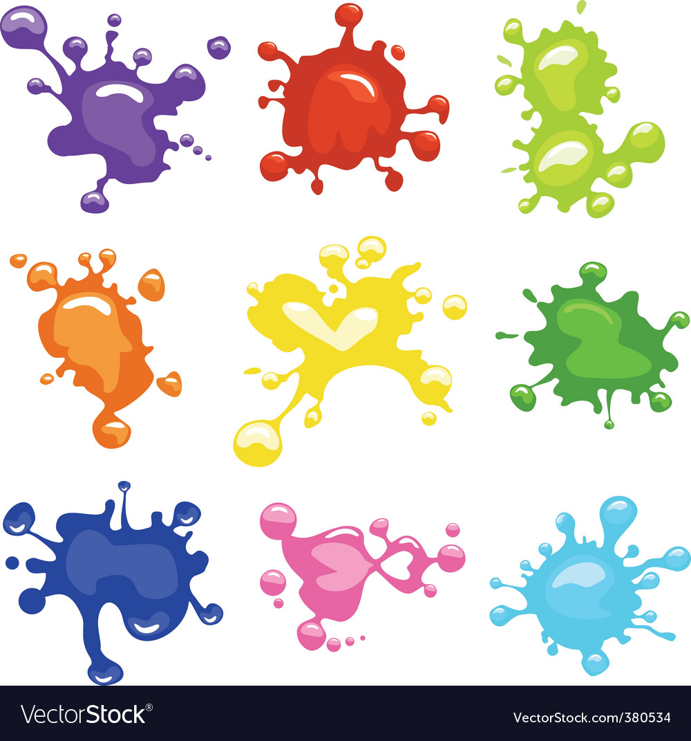 Paint drops Royalty Free Vector Image - VectorStock