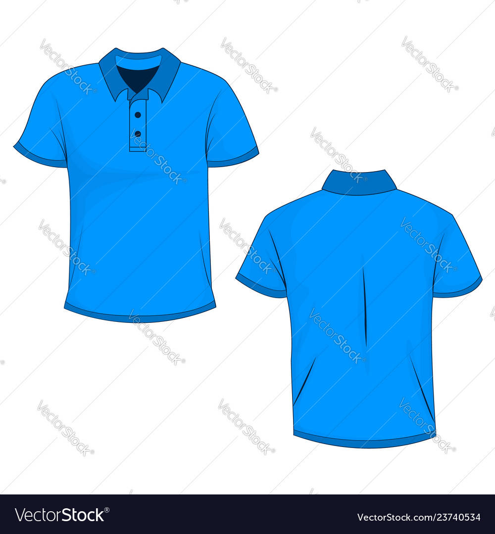 plain navy blue polo shirt back