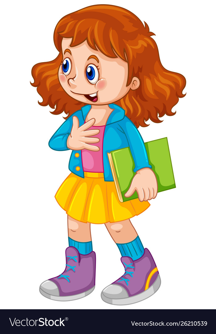 A cute girl character Royalty Free Vector Image