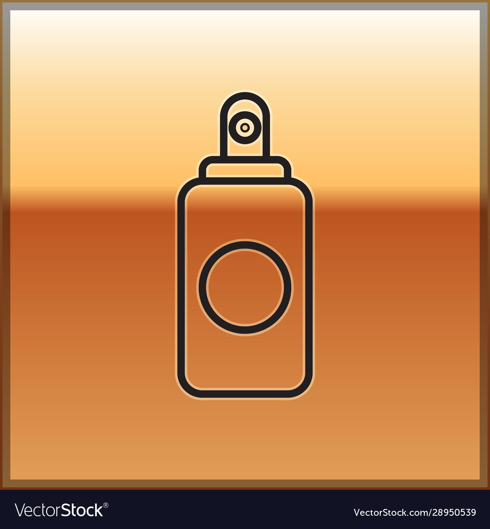 Black Line Spray Can For Air Freshener Hairspray Vector Image