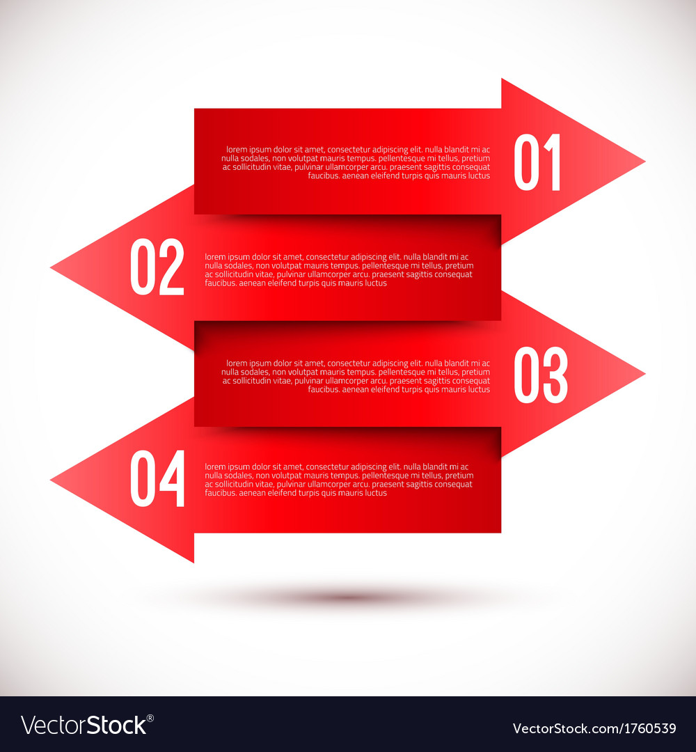 Modern business infographics arrow template Vector Image