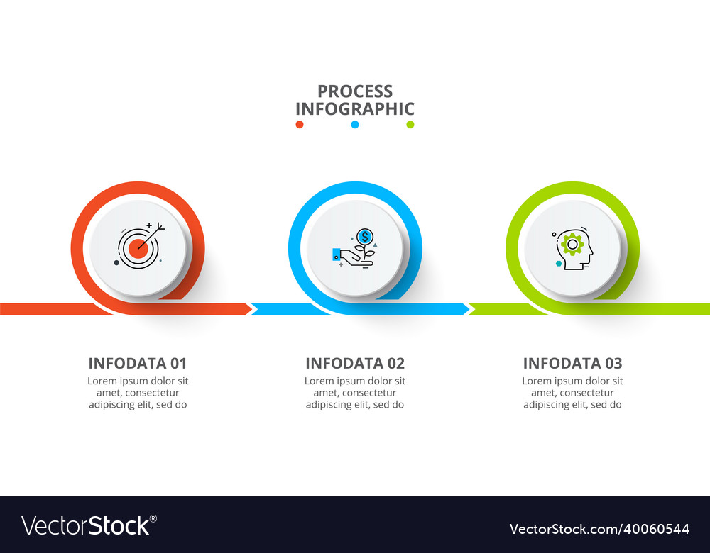 Business data visualization process chart Vector Image