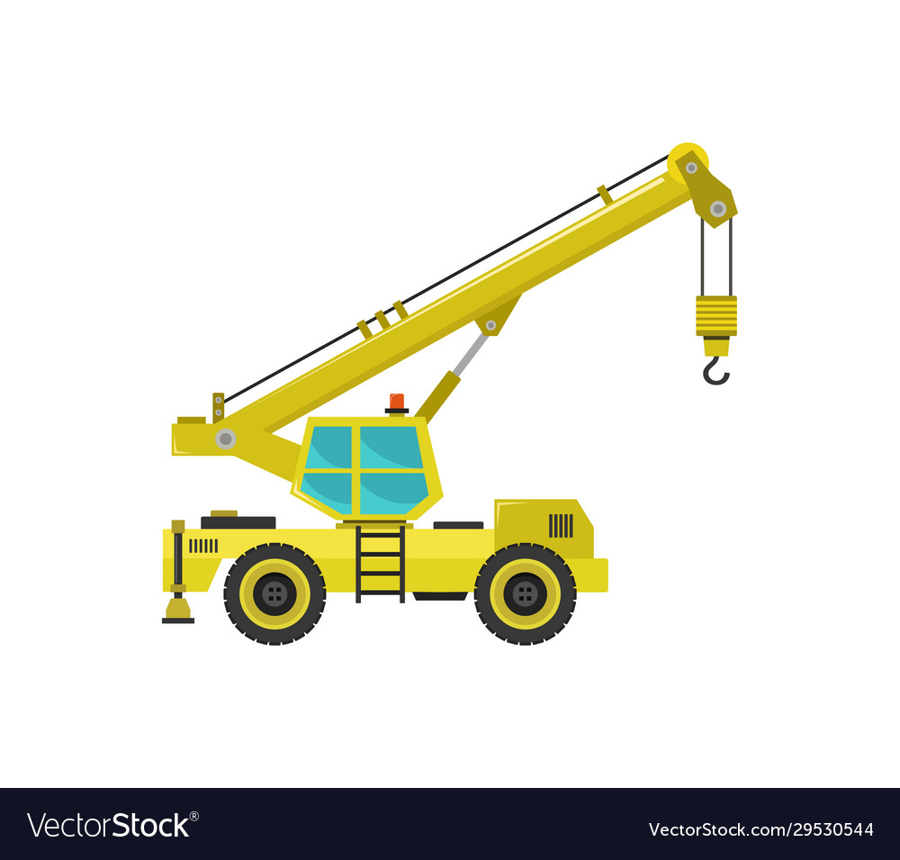 Crane in on white background Royalty Free Vector Image