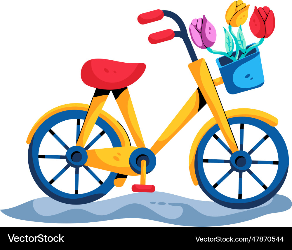 Cycle basket Royalty Free Vector Image - VectorStock