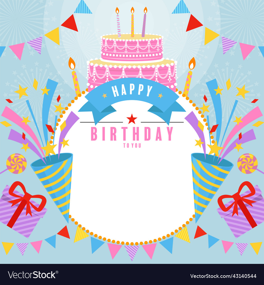 Happy birthday greeting Royalty Free Vector Image