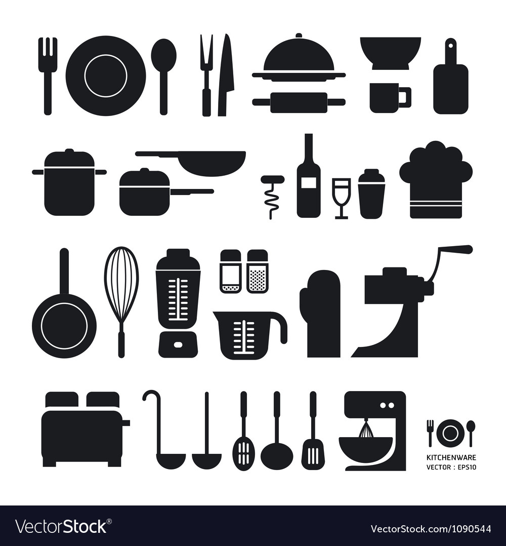 Cooking devices icons set Royalty Free Vector Image