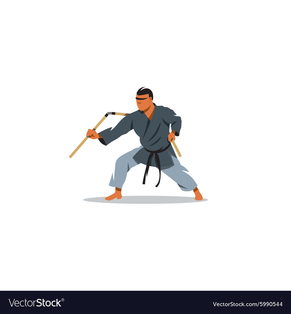 Kobudo japanese martial arts sign Royalty Free Vector Image