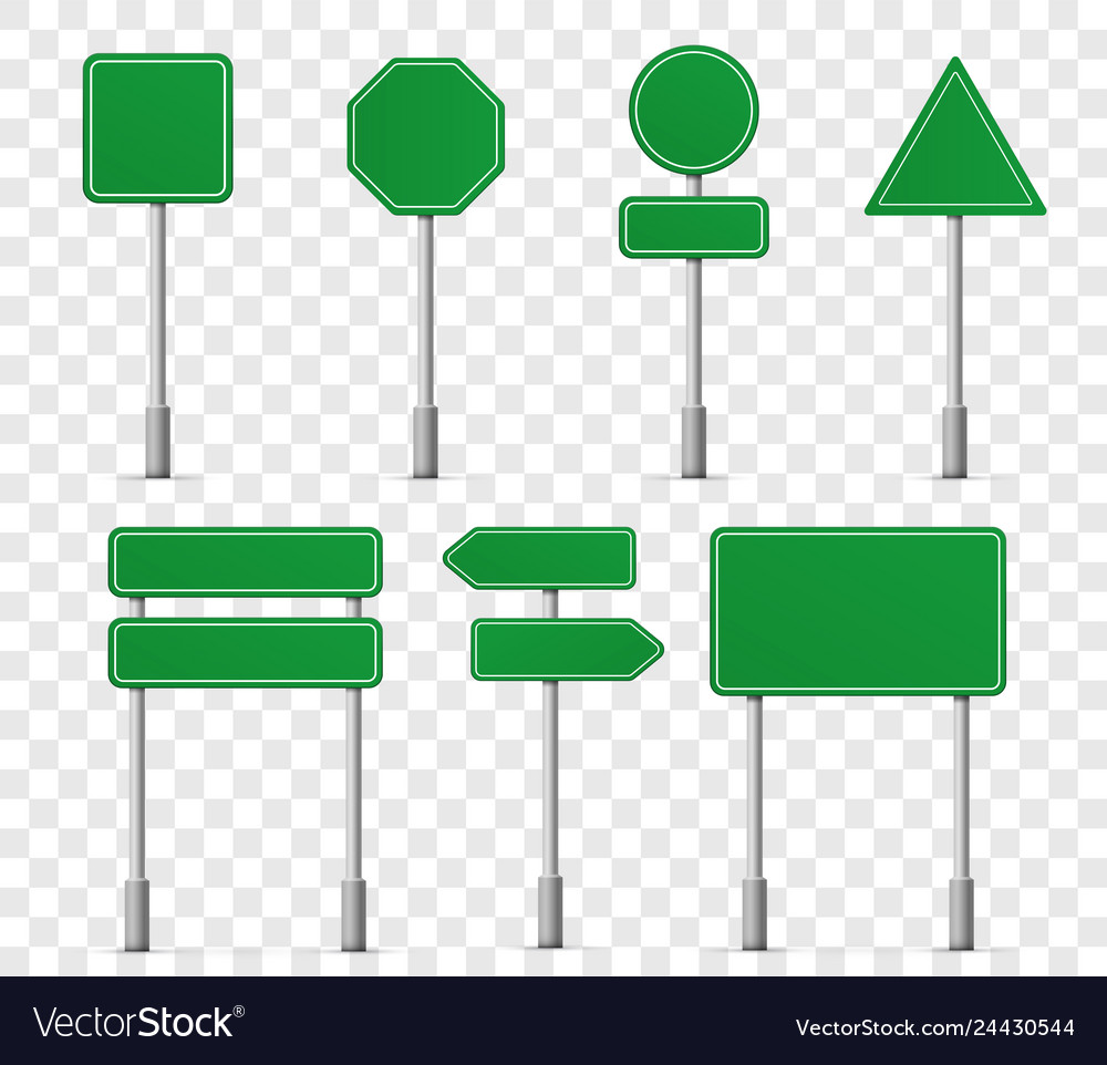 Road Board Highway Signs Icons Street Signboard Vector Image 8125