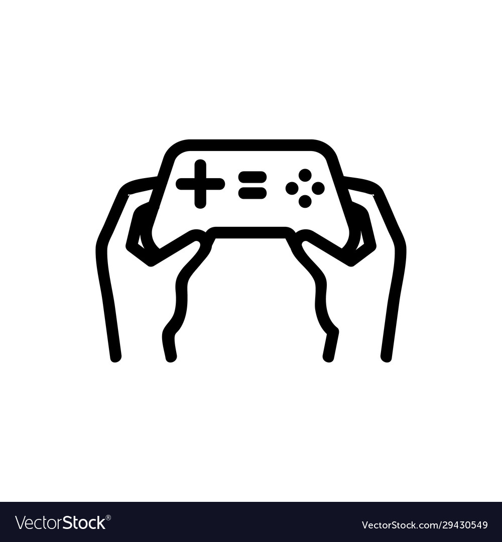 Control Game Icon Isolated Contour Symbol Vector Image