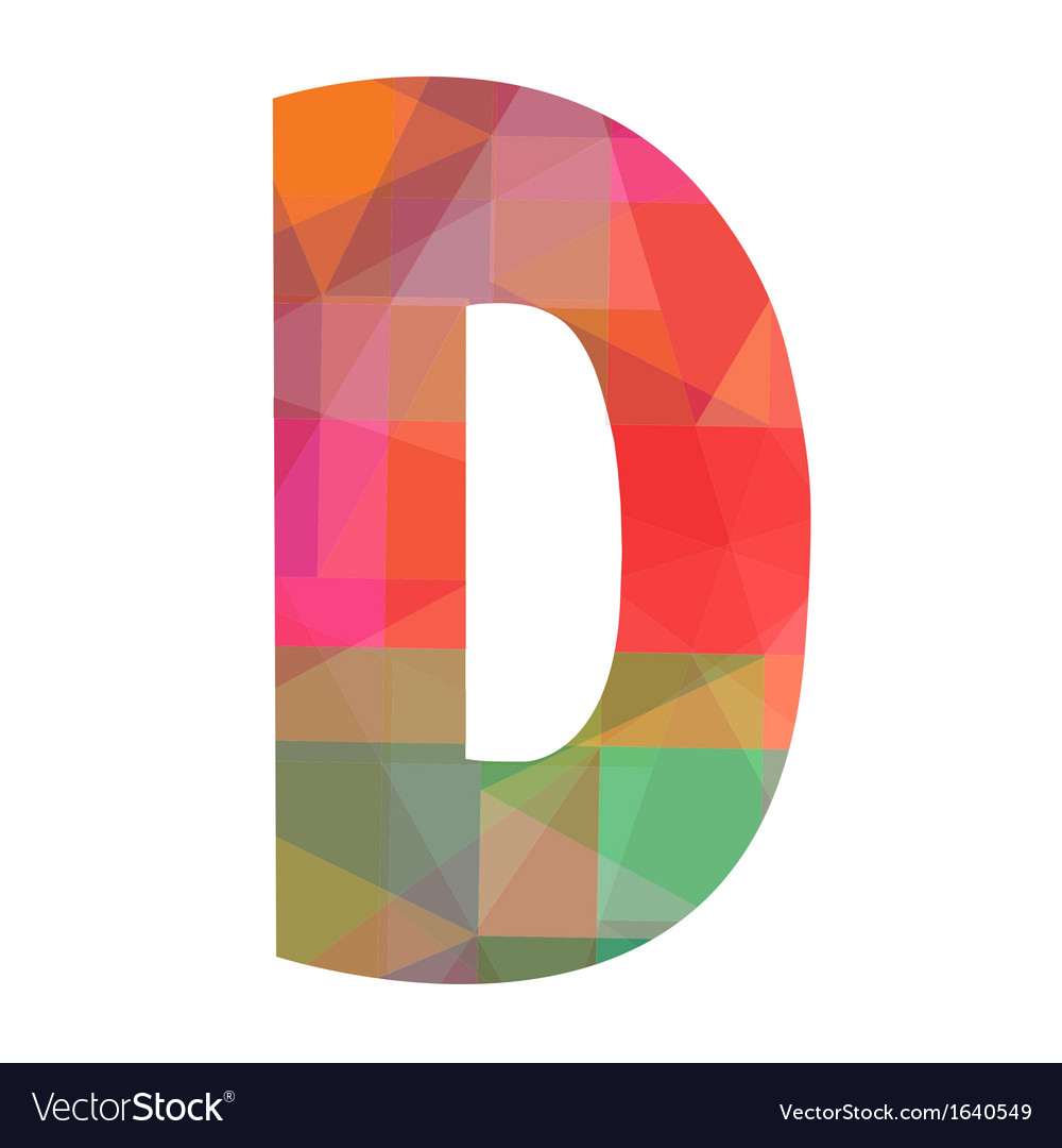 D alphabet2 Royalty Free Vector Image - VectorStock