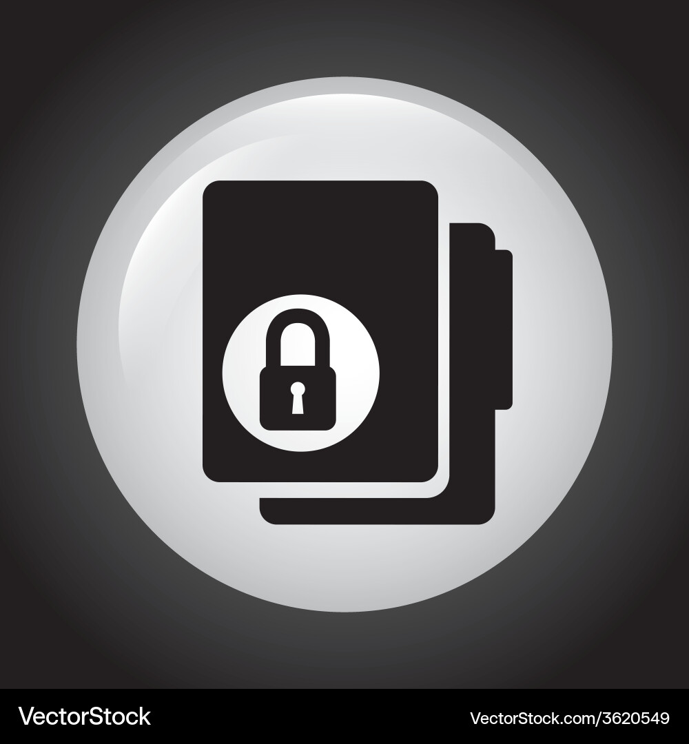 Lock folder design Royalty Free Vector Image - VectorStock
