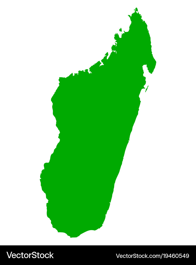 Map Madagascar Royalty Free Vector Image Vectorstock