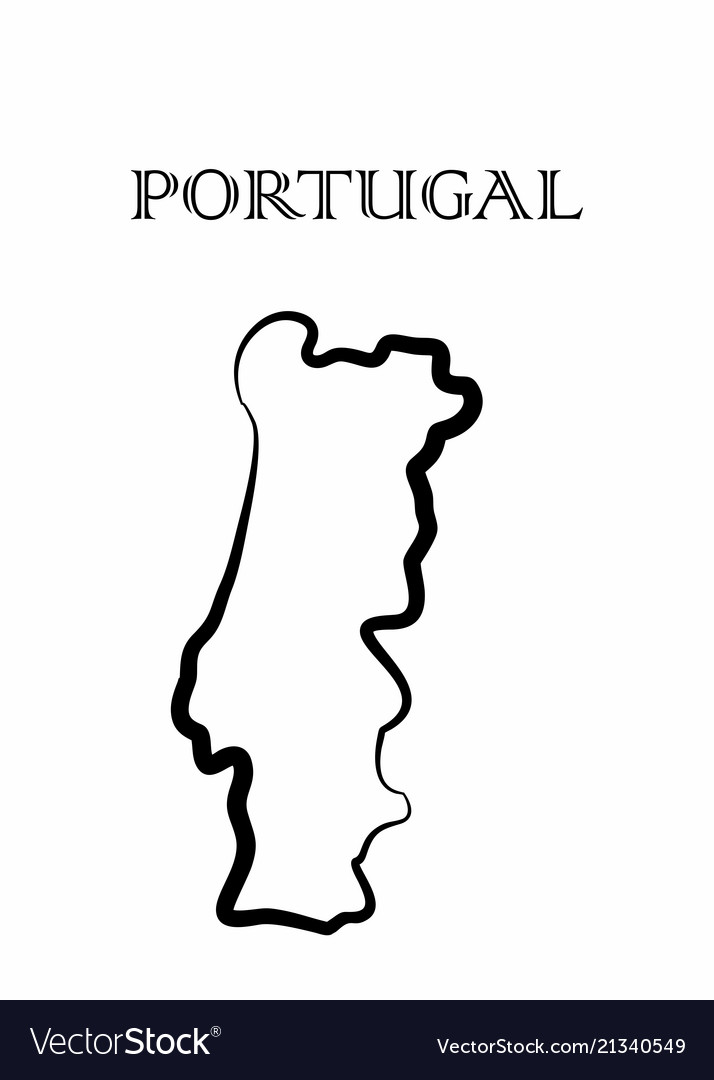 Map of portugal Royalty Free Vector Image - VectorStock