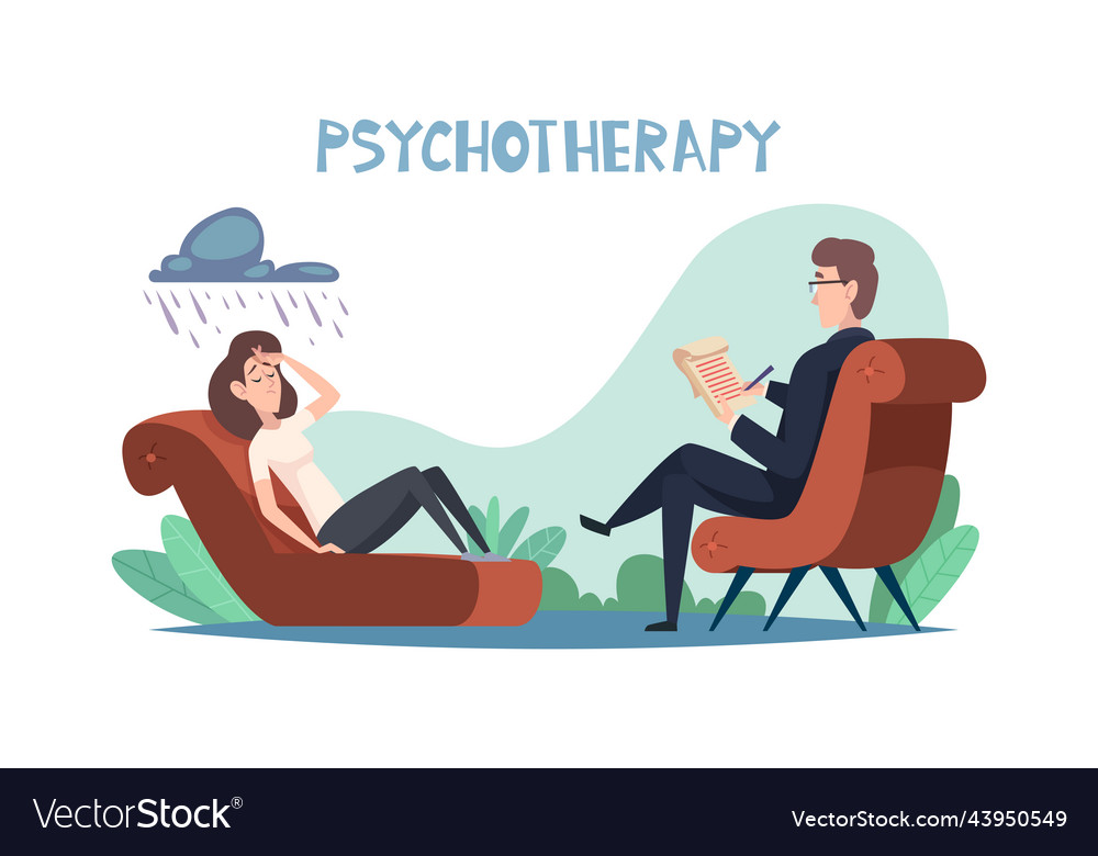 Psychology therapy mental problems person Vector Image