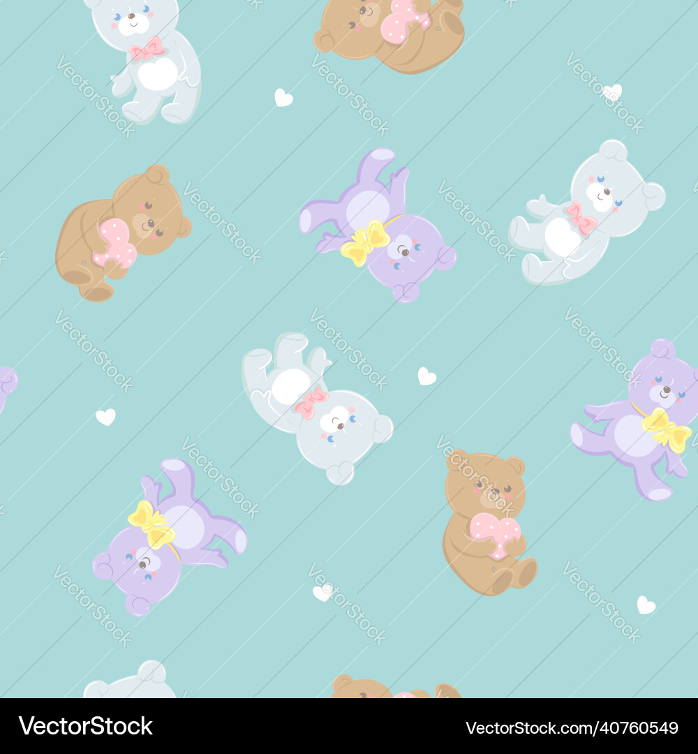 Seamless pattern with teddy bears image Royalty Free Vector