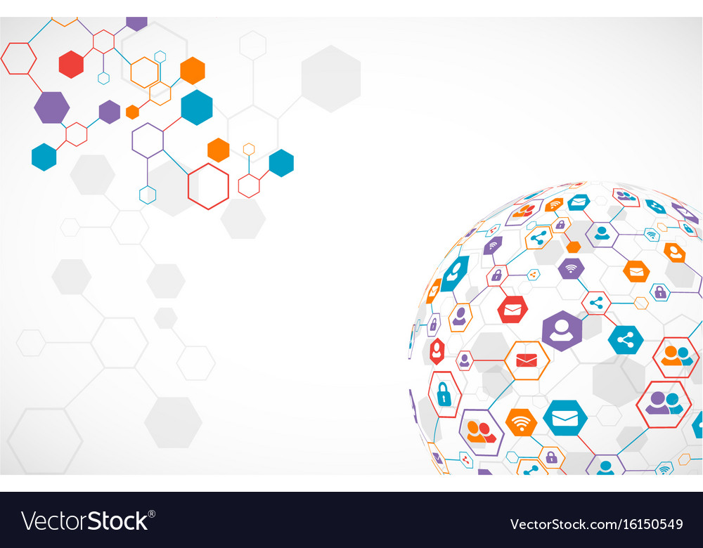 Social media background network concept Royalty Free Vector