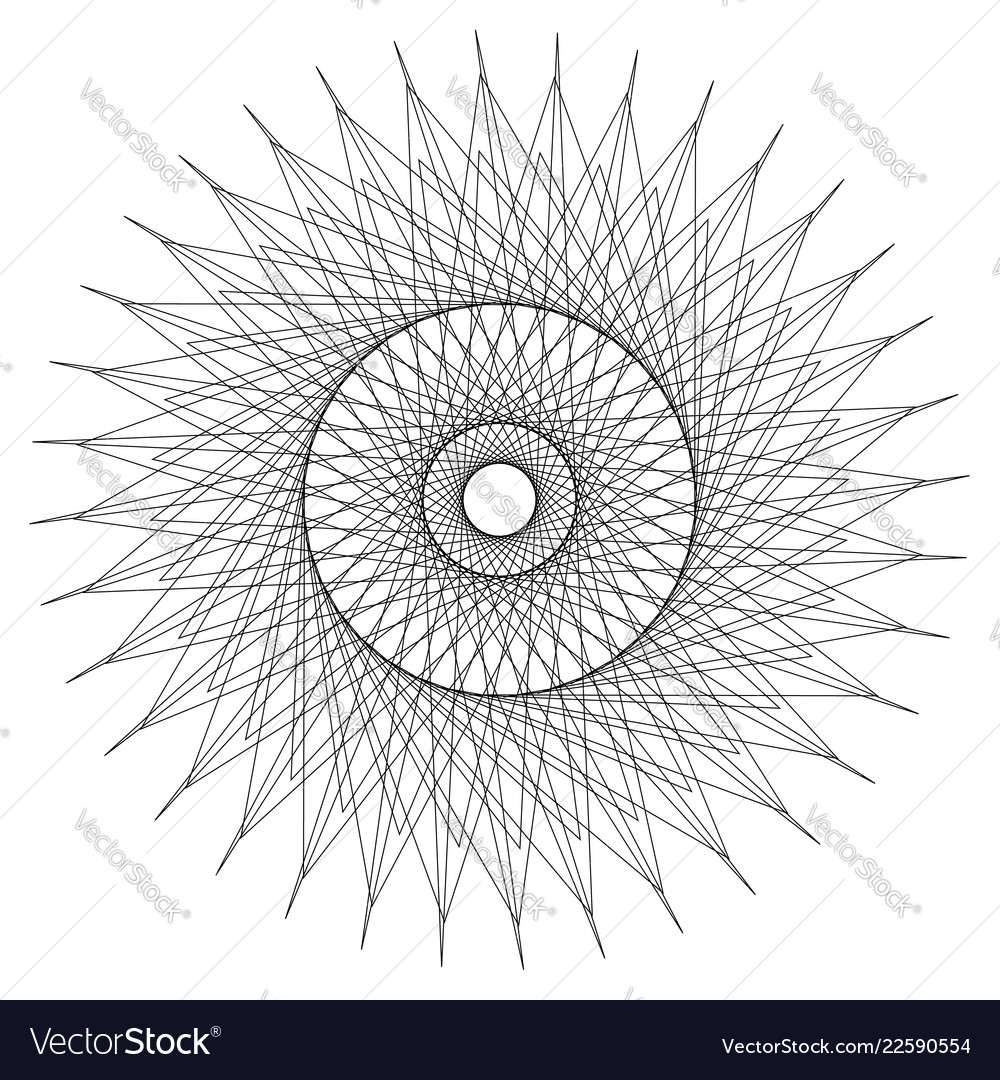 Abstract circular element radiating lines forming Vector Image