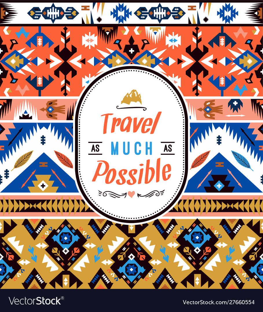 American indian bright ornate pattern design vector image American indian bright ornate pattern design