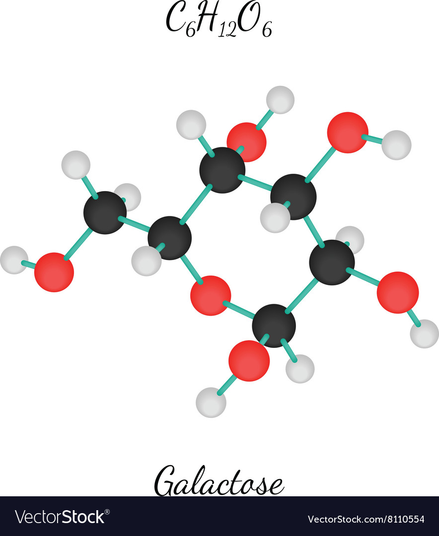 C6h12o6 galactose molecule Royalty Free Vector Image