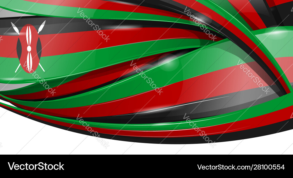 Kenya Banner Background Flag Royalty Free Vector Image