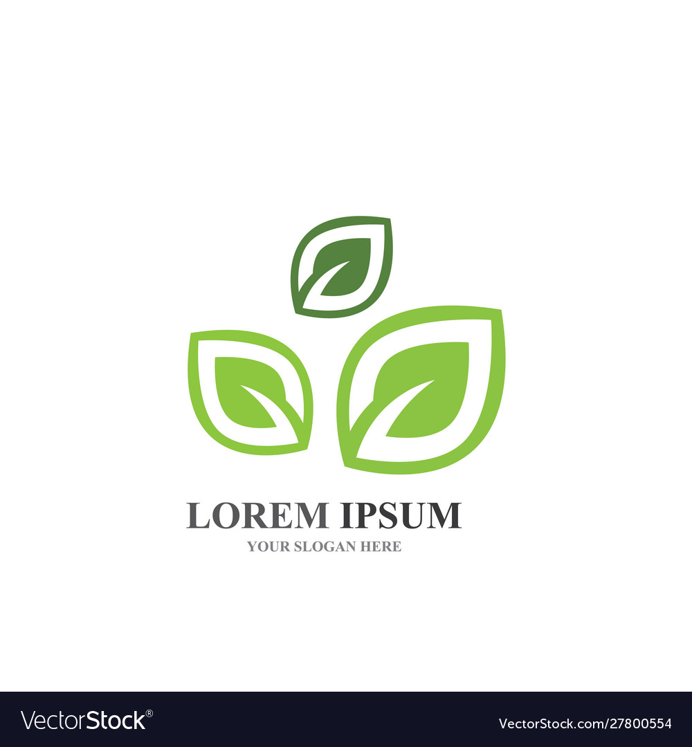 Logos green tree leaf ecology Royalty Free Vector Image