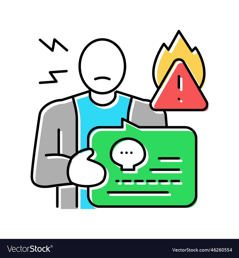 Personnel crisis color icon Royalty Free Vector Image