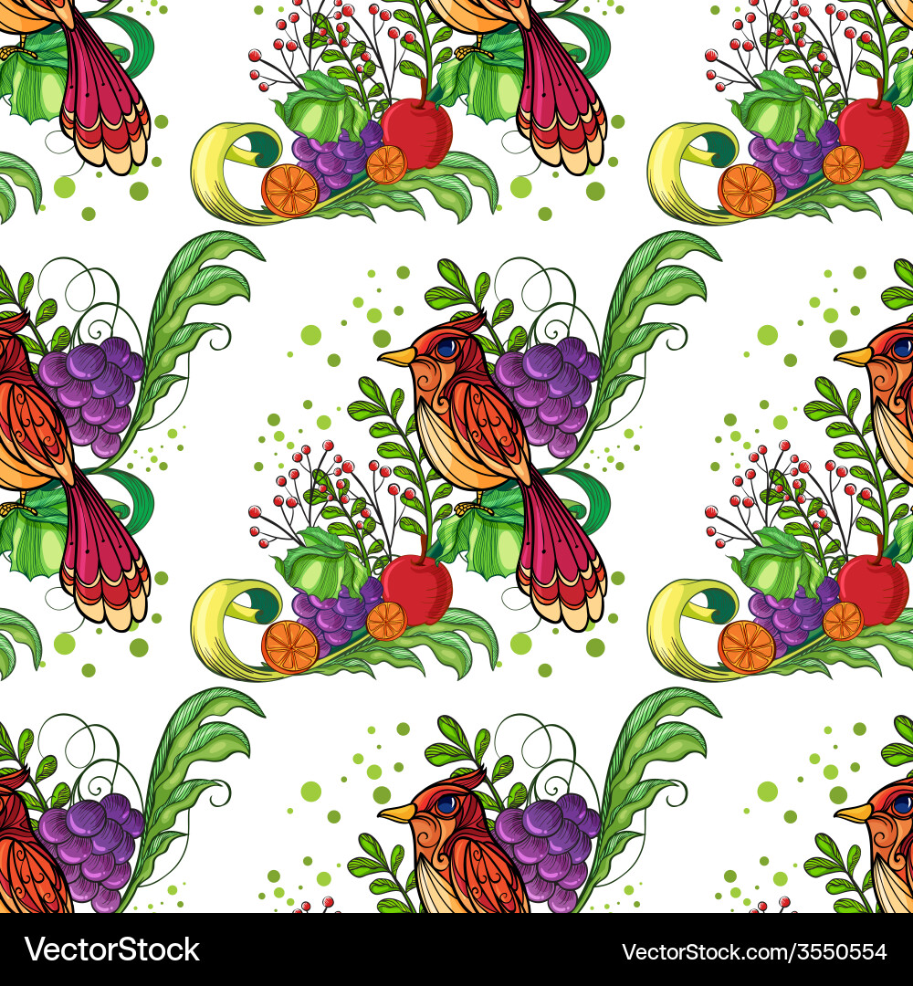 Seamless bird Royalty Free Vector Image - VectorStock