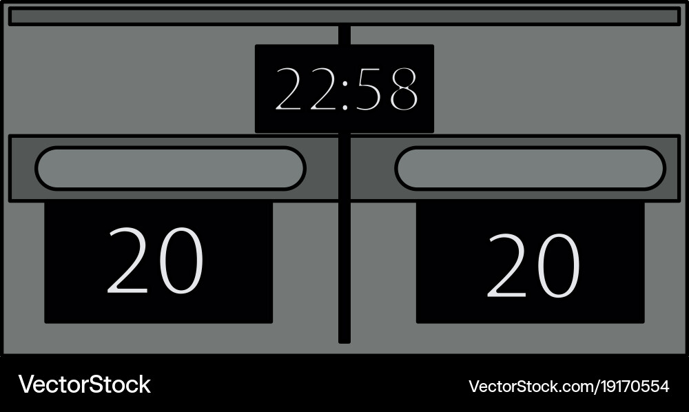 Sports scoreboard device Royalty Free Vector Image