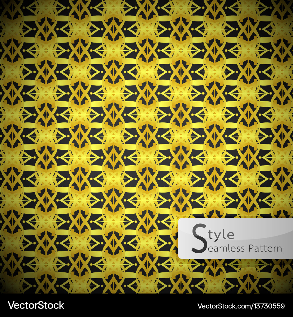 Flower lattice loop gold vintage geometric Vector Image