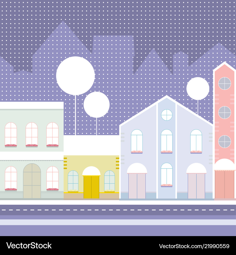 House buildings home seamless background pattern Vector Image