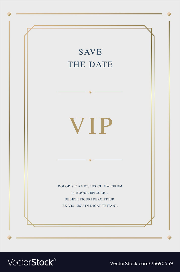 Vintage invitation card Royalty Free Vector Image