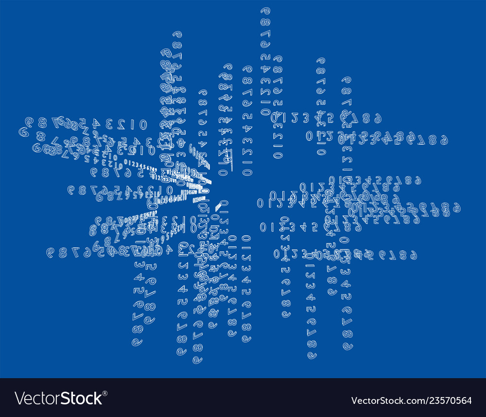 Abstract background consisting of numbers Vector Image