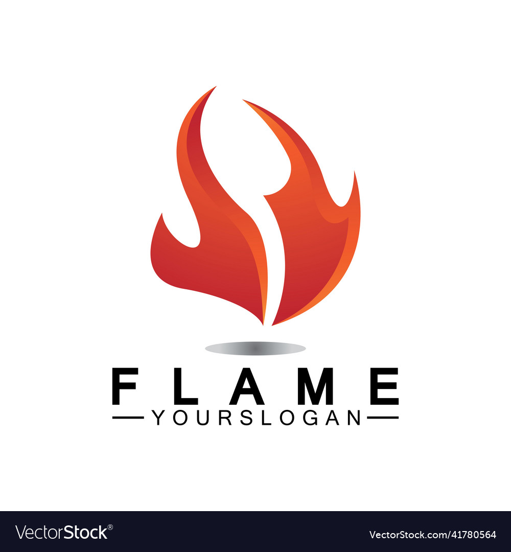 Fire flame logo design template Royalty Free Vector Image