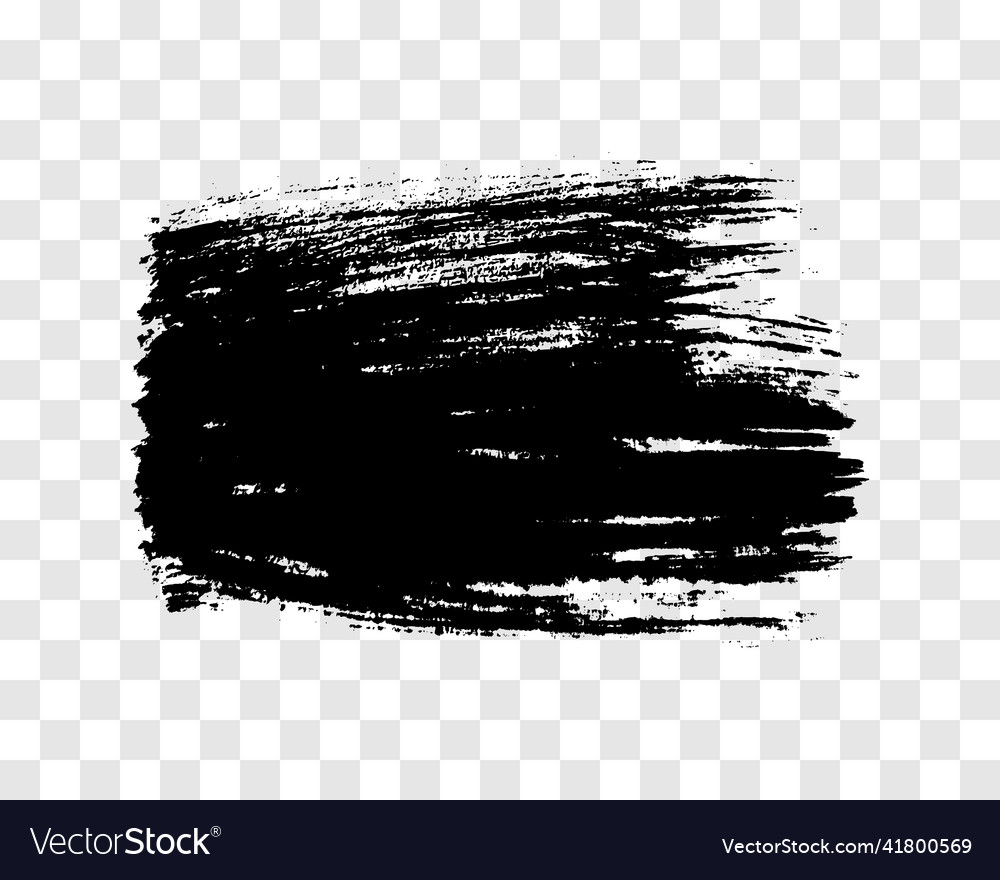 Black brush stroke on transparent background Vector Image