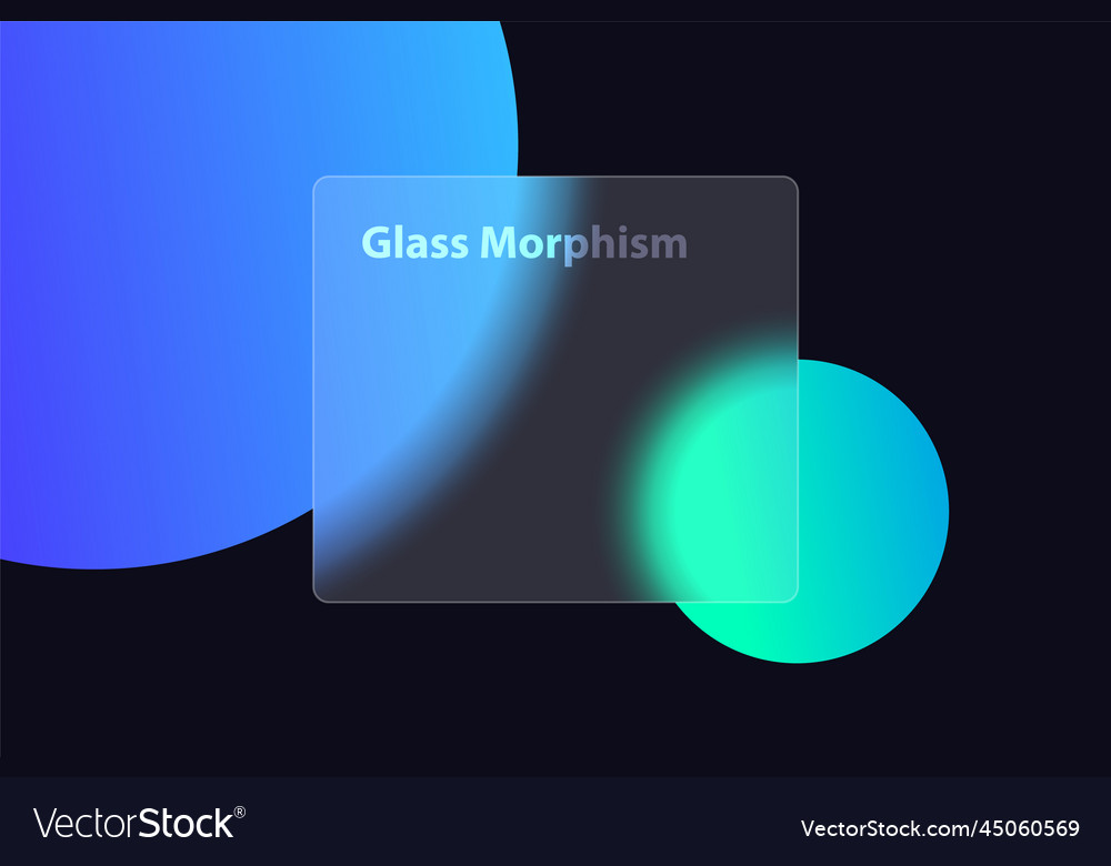 Glass morphism blur gradient 3d screen transparent