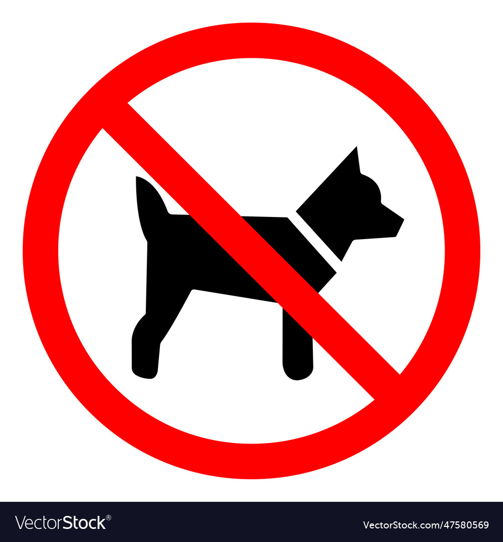 No dogs symbol Royalty Free Vector Image - VectorStock