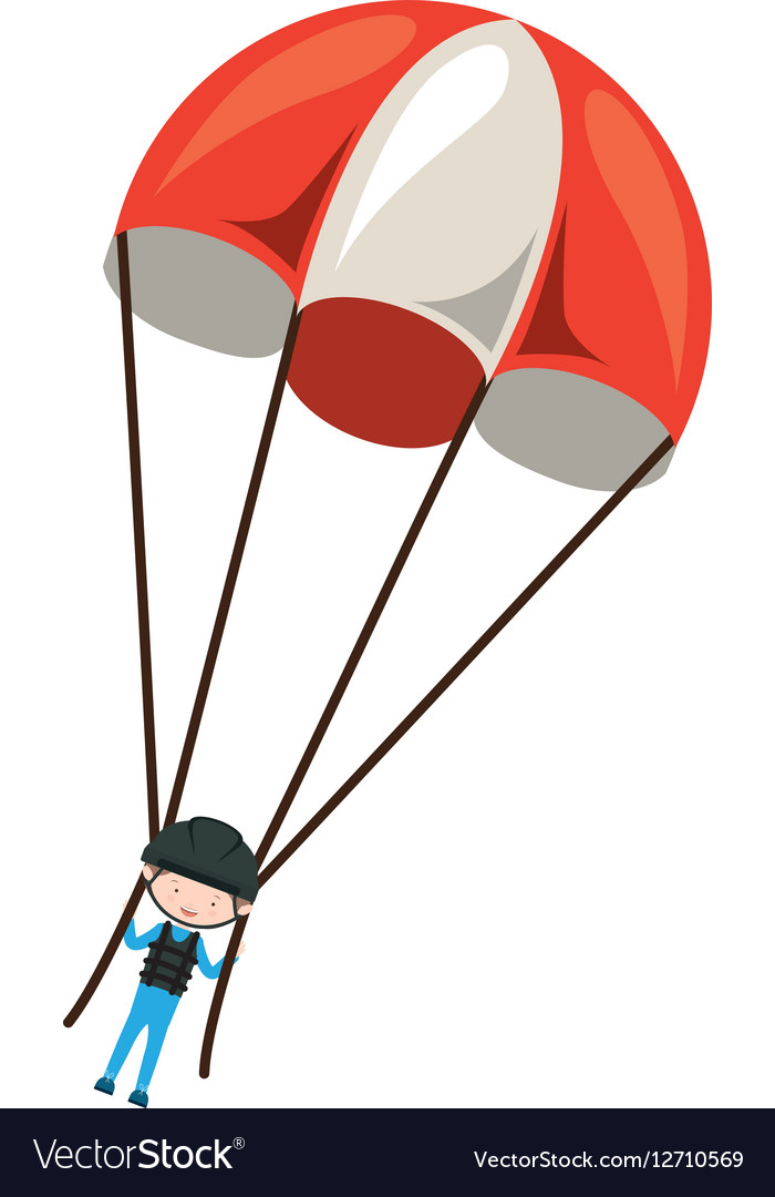 Skydiving extreme sport Royalty Free Vector Image