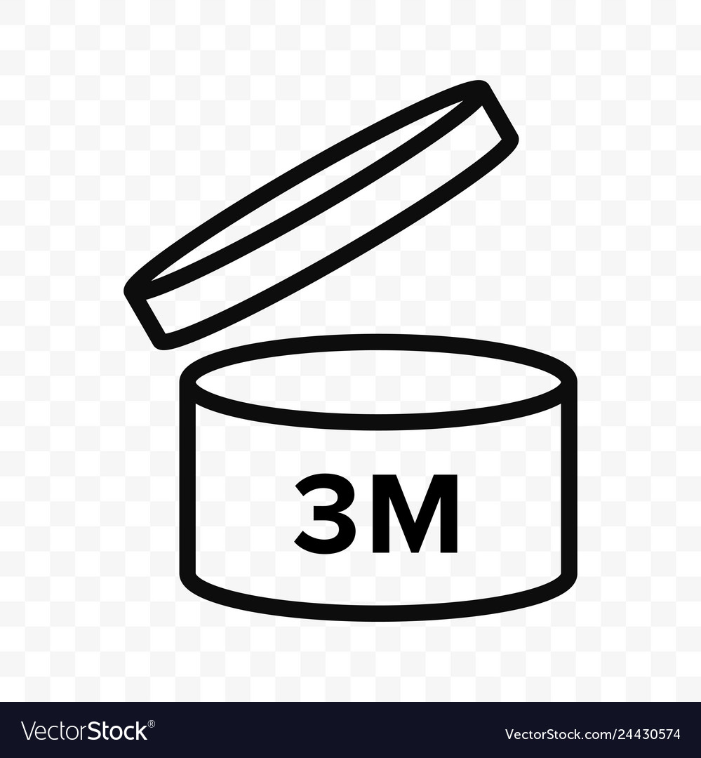 3m icon cosmetic open month life shelf Royalty Free Vector