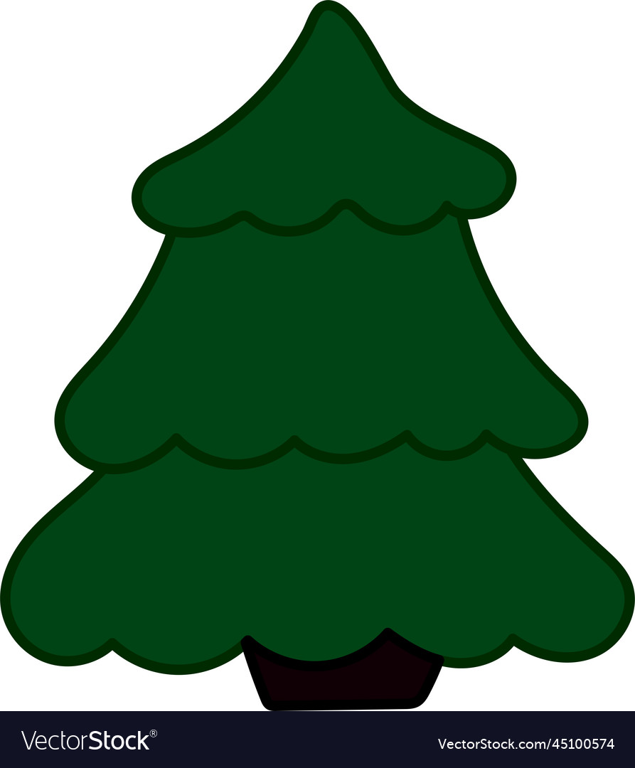 A christmas tree isolated Royalty Free Vector Image