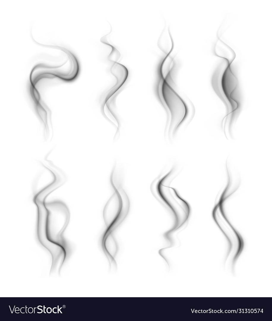Black smoke effect nature burning fire steam vector image Black smoke effect nature burning fire steam