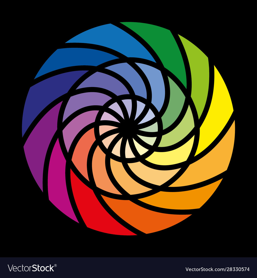 Color wheel or circle with twelve colors Vector Image