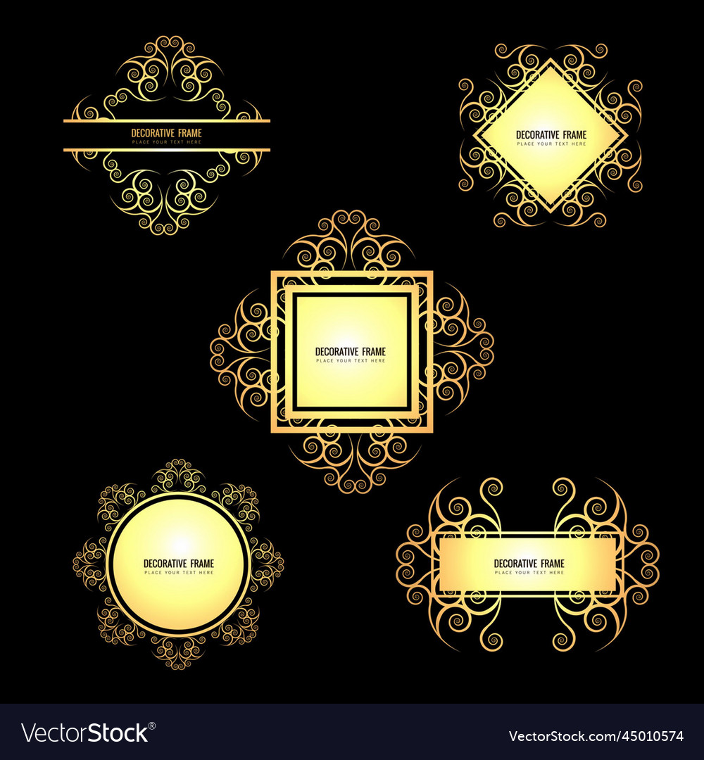 Elegant floral frames collection Royalty Free Vector Image