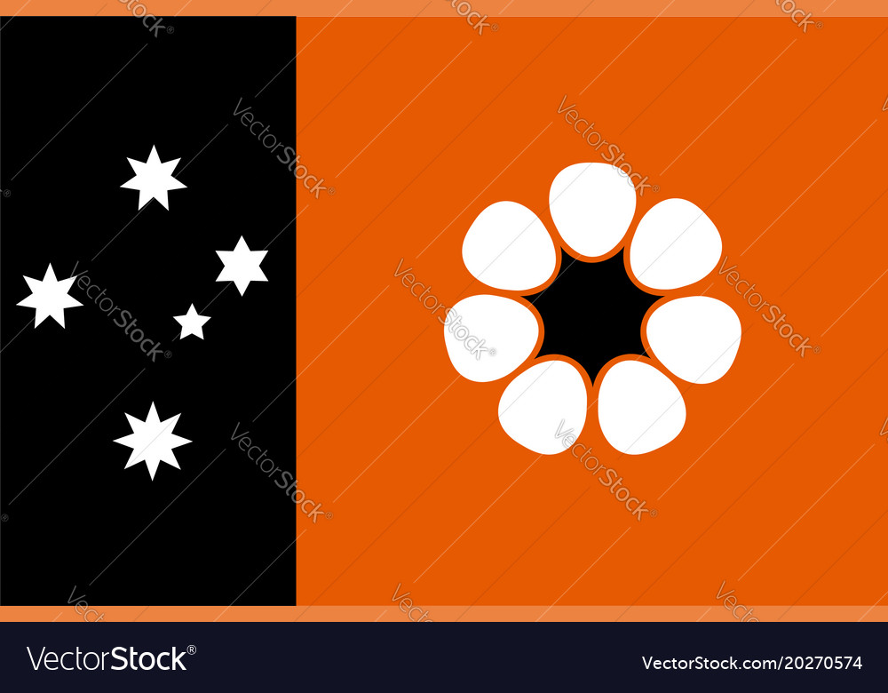 Flag northern territory is federal australian Vector Image