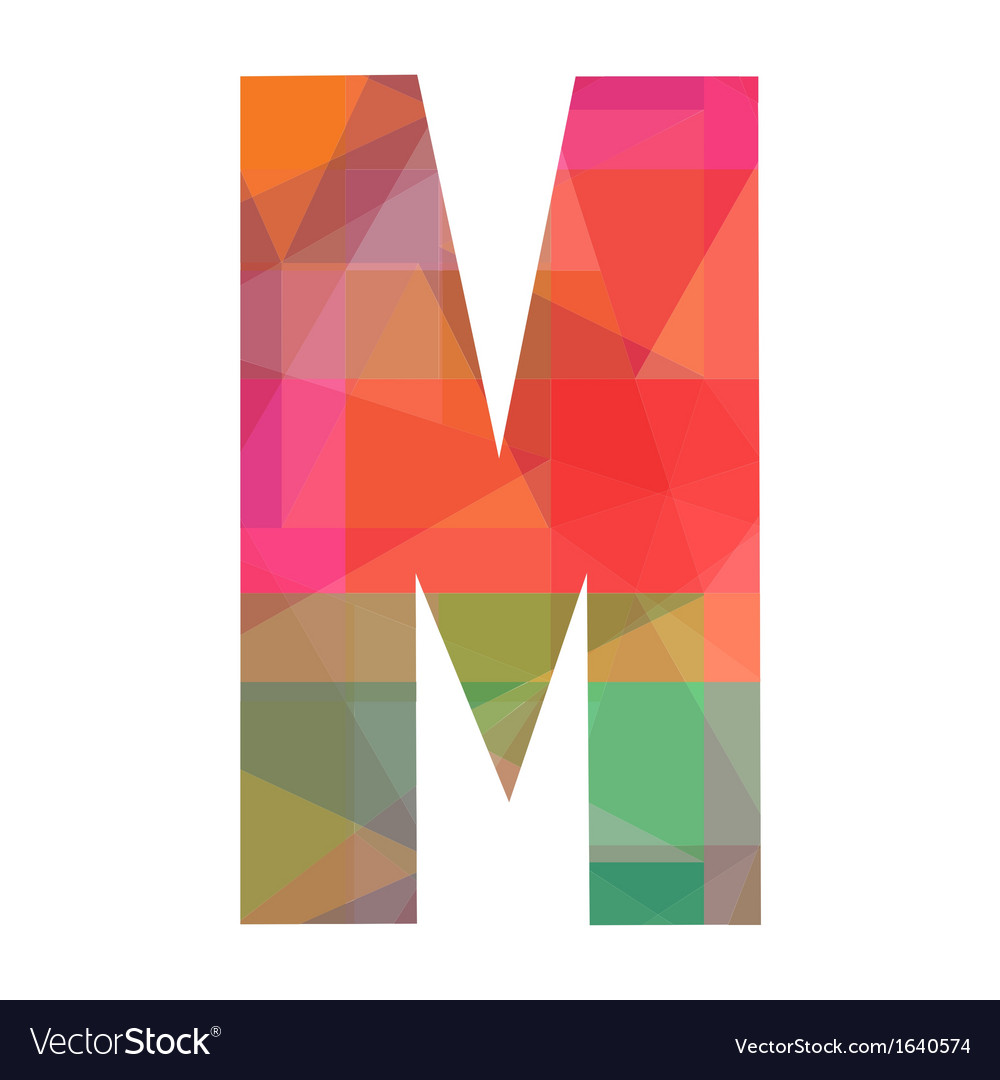 M alphabet Royalty Free Vector Image - VectorStock