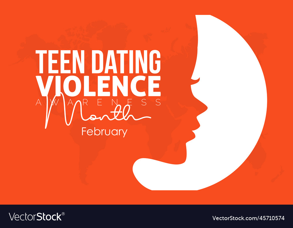 National Teen Dating Violence Awareness Month Vector Image