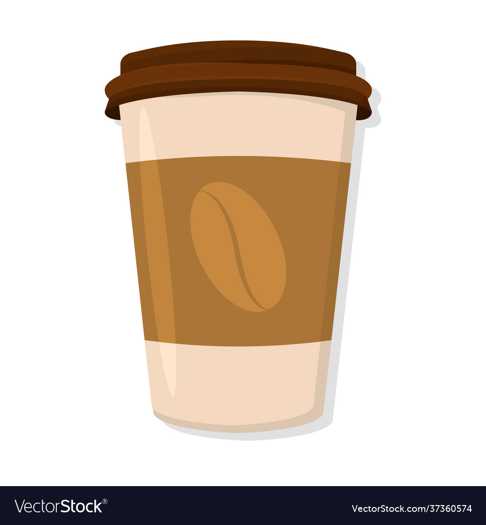 Recyclable carton coffee cup Royalty Free Vector Image