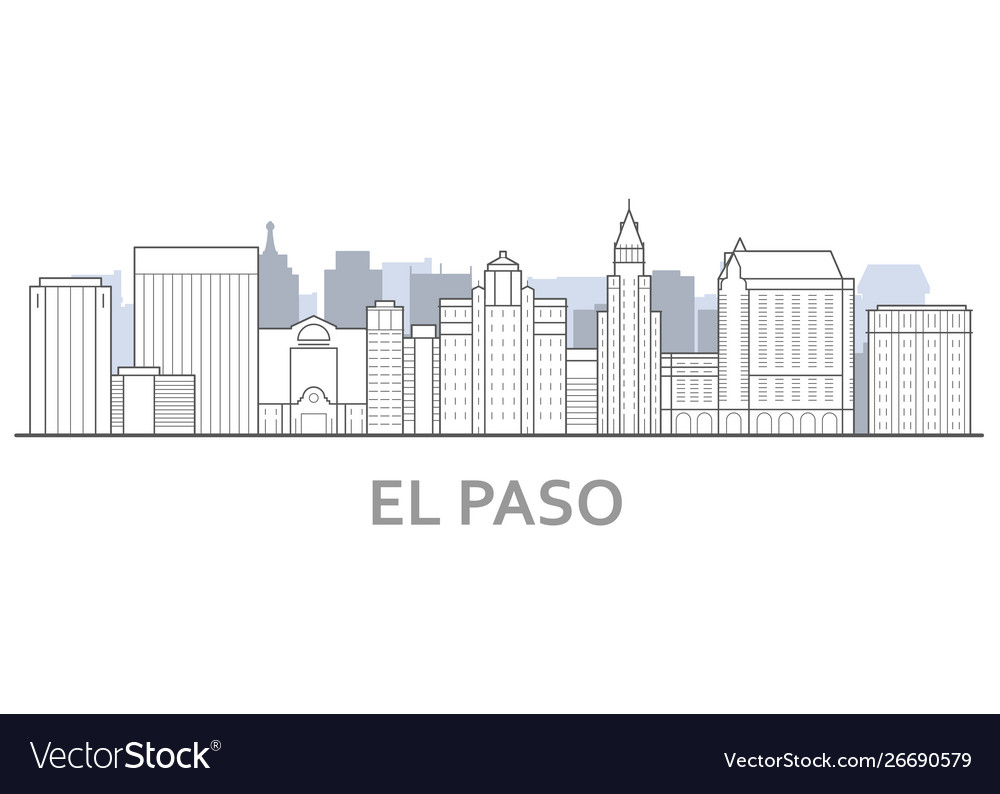 El paso skyline texas - panorama